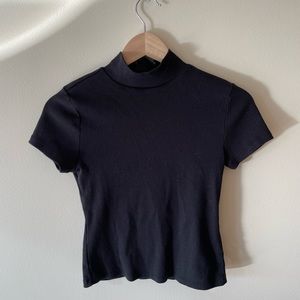 Anthropologie Maeve short sleeve tee black small
